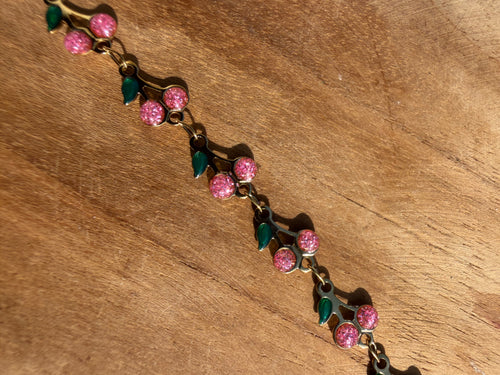Bracelet Cerise Summer Rose– Acier Inoxydable