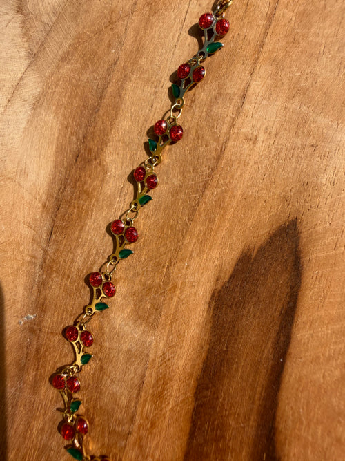 Bracelet Cerise Summer Rouge – Acier Inoxydable