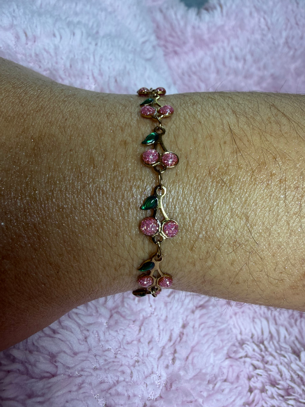 Bracelet Cerise Summer Rose– Acier Inoxydable