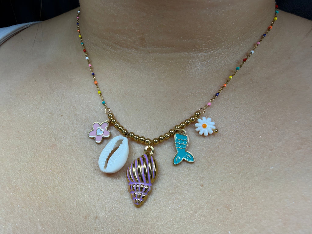 Collier Sirène Perles Multicolores