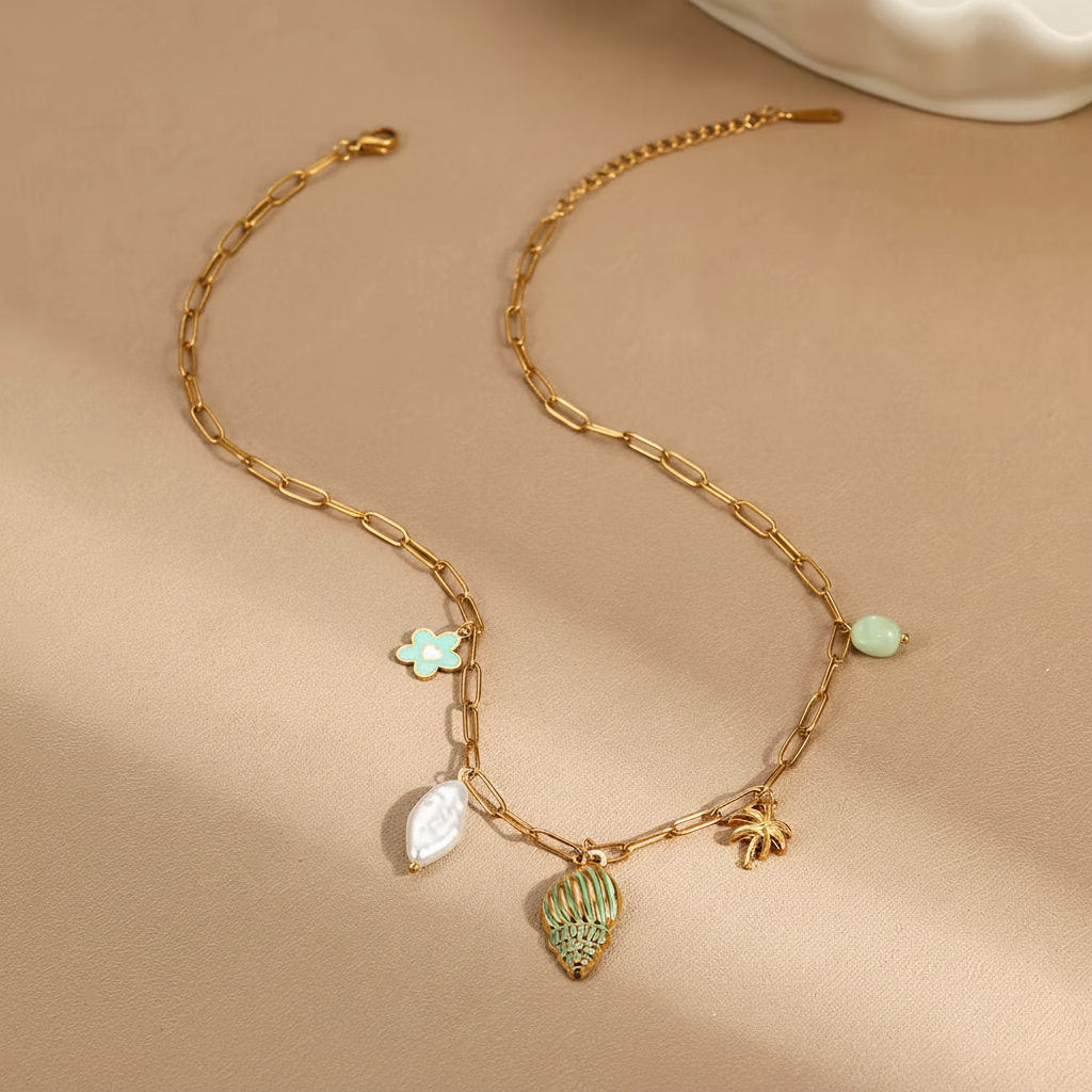 Collier vert tropical
