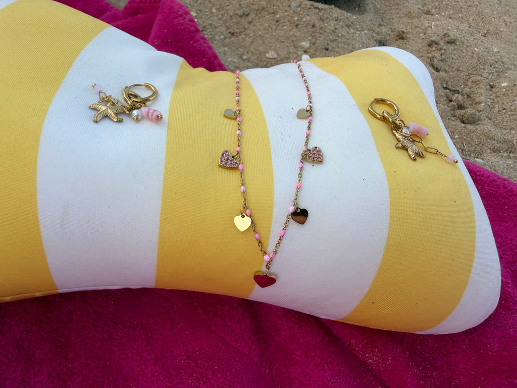 Boucles d'Oreilles Etoile Rose